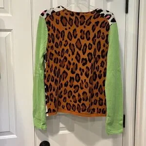 Comme des Garçons Leopard Tops Comme Des Garçons Leopard Print Long Sleeve Top Women's